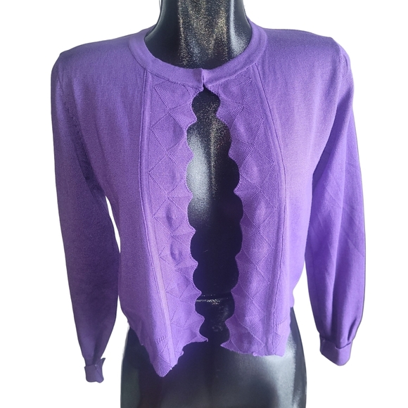 Luxxe lane Sweaters - Luxxe Lane Purple Cardigan S